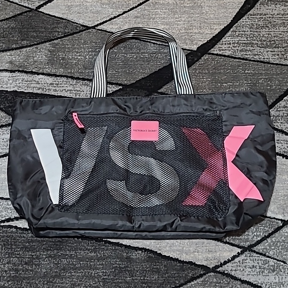 VS VSX SPORT LIMITED EDITION PACKABLE MESH POCKET TOTE BAG
